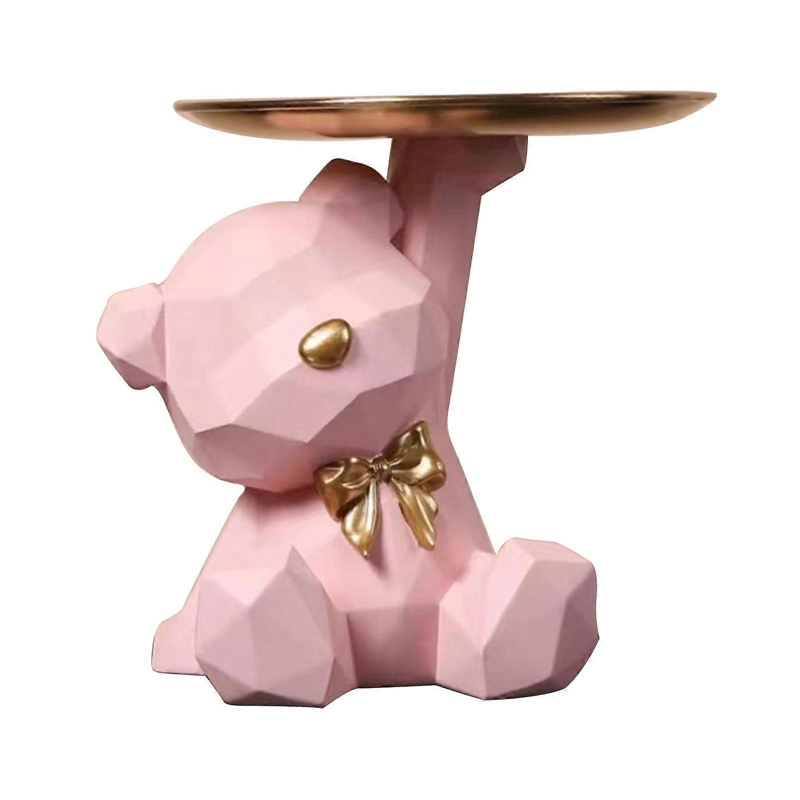 YOLOKE Elegant Bear-Shaped Decorative Tray - Multifunctional Storage and Home Accent for Coffee Tables and Key Organizers