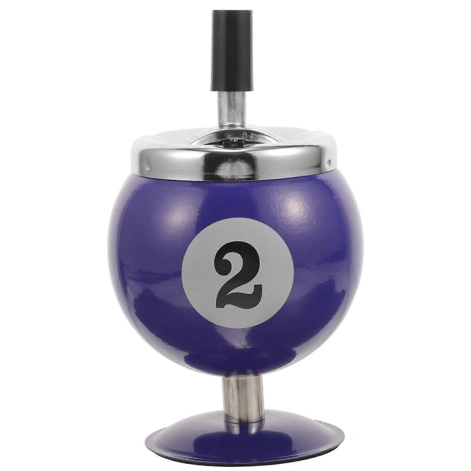 2Pcs Iron Ashtray with Automatic Extinguishing for Home Use