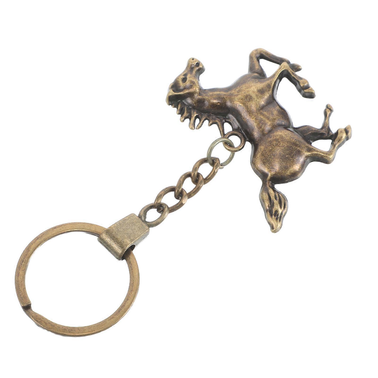 Zinc Alloy Horse Keychain for Equestrian Bag Charm 2Pcs