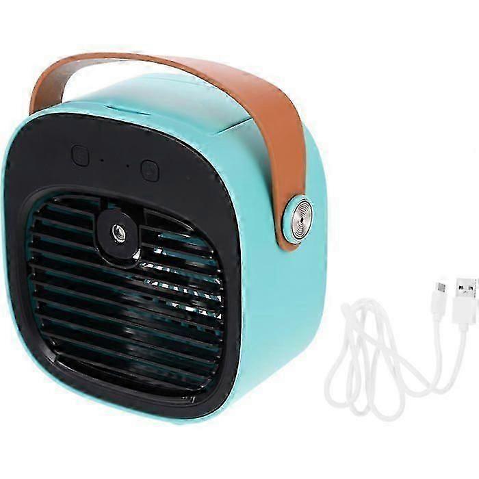 1 Set Compact Desktop USB Fan Quiet Cooling Fan USB Charging,Blue