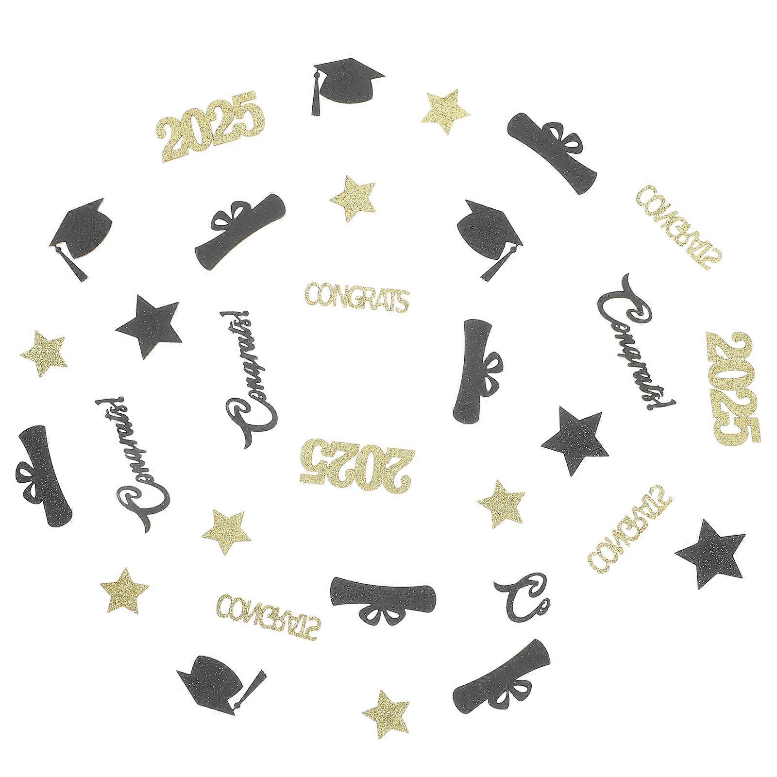 Graduation Table Decorations Paper Confetti for Graduation 4Pcs Pack