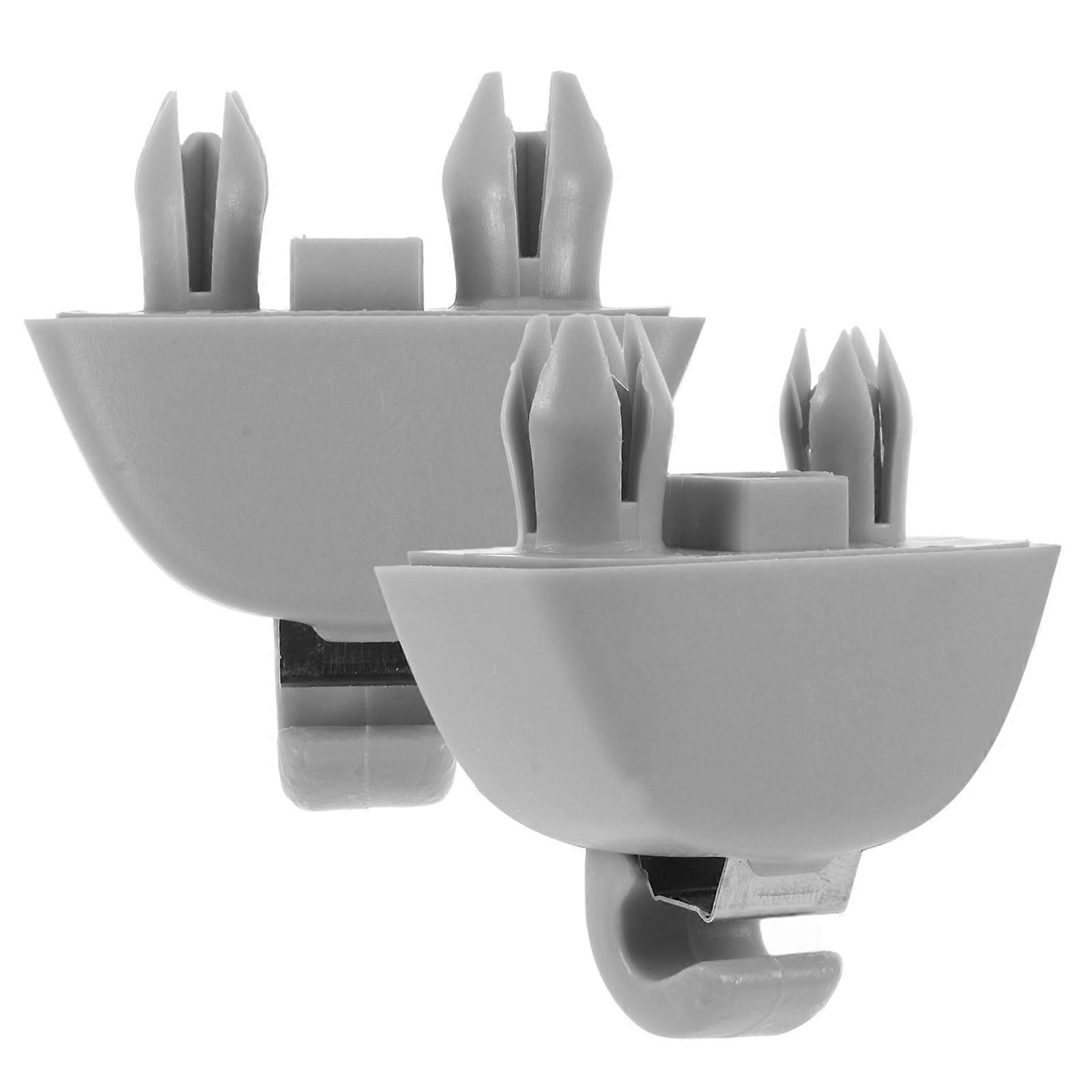 Visor Holder Clip Plastic for Use 2Pcs Grey Durable Hooks