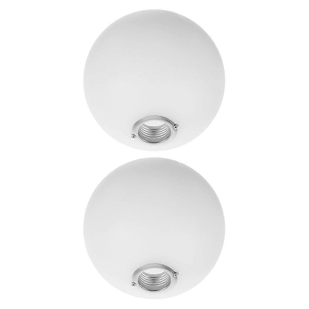 2Pcs White Glass Globes Shade Replacement For Light Fixtures Round Ball Design Material Easy Installation