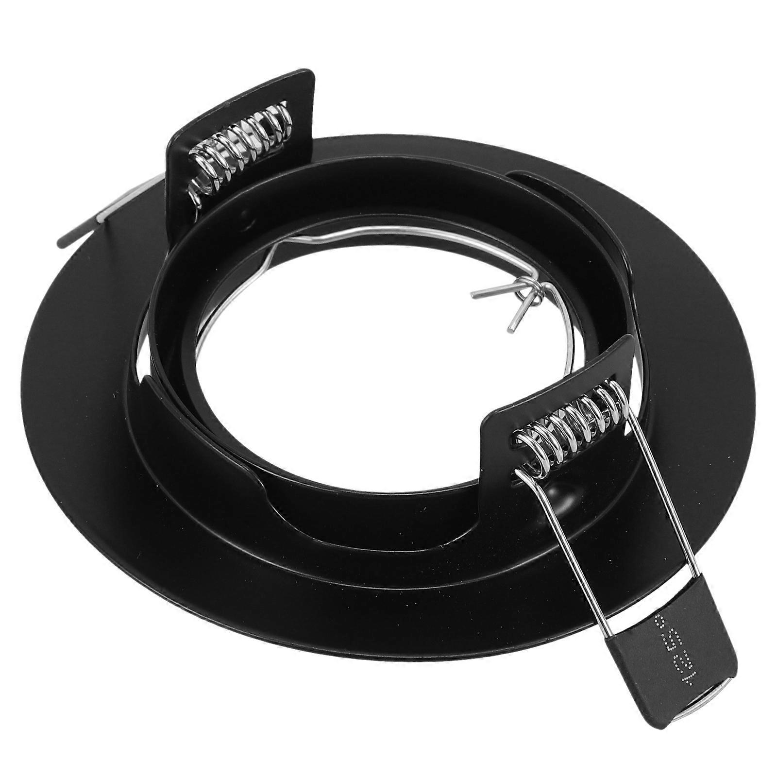 5Pcs Heavy Duty Black Spotlight Trim Lighting Installation Ceiling Lamp Mount Shell Baffle Trim 11X9X4CM Suitable For Indoor Use In Various Occasions