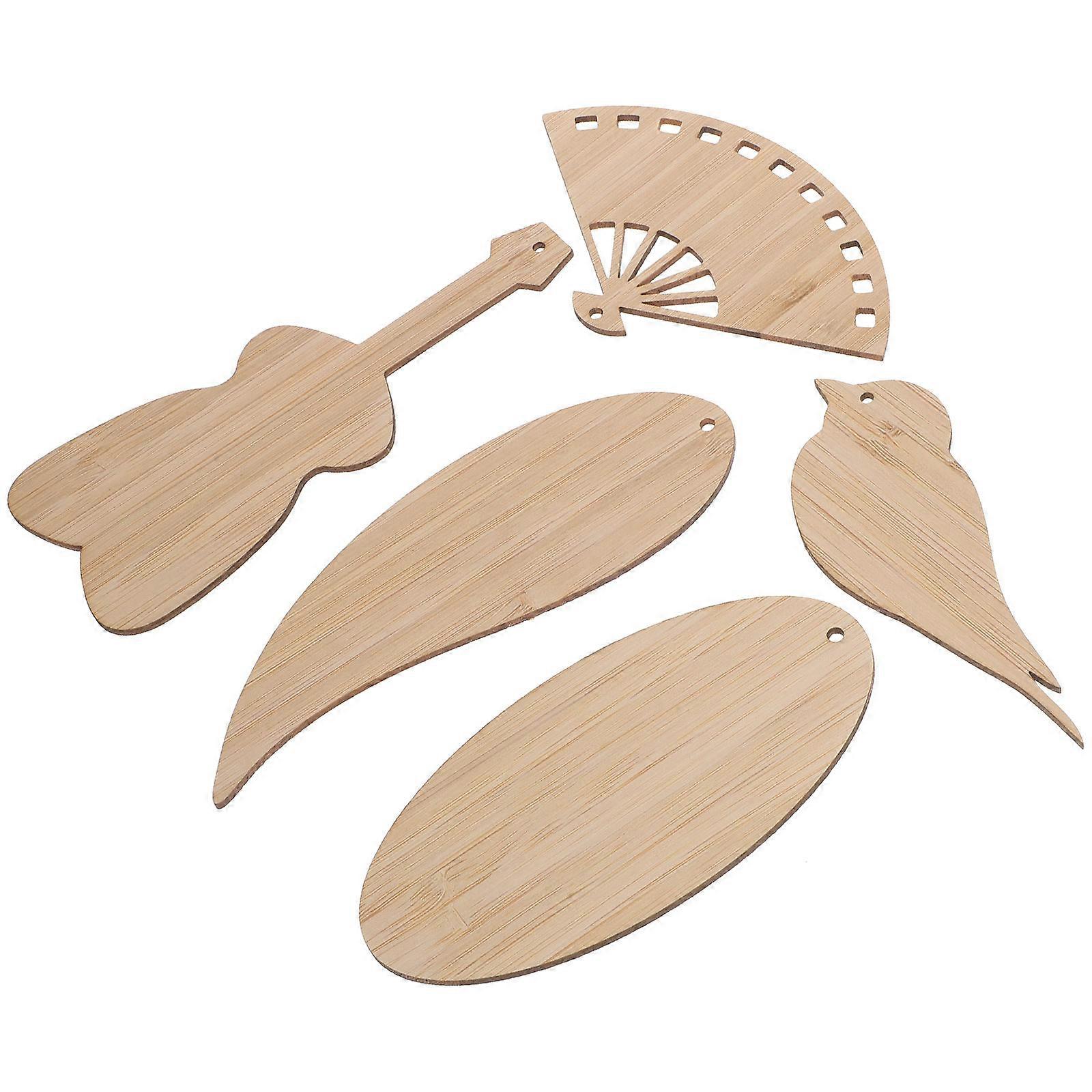 15 Pcs DIY Design Wood Bookmarks For All Ages Light Yellow Unique Shape Reading Aids
