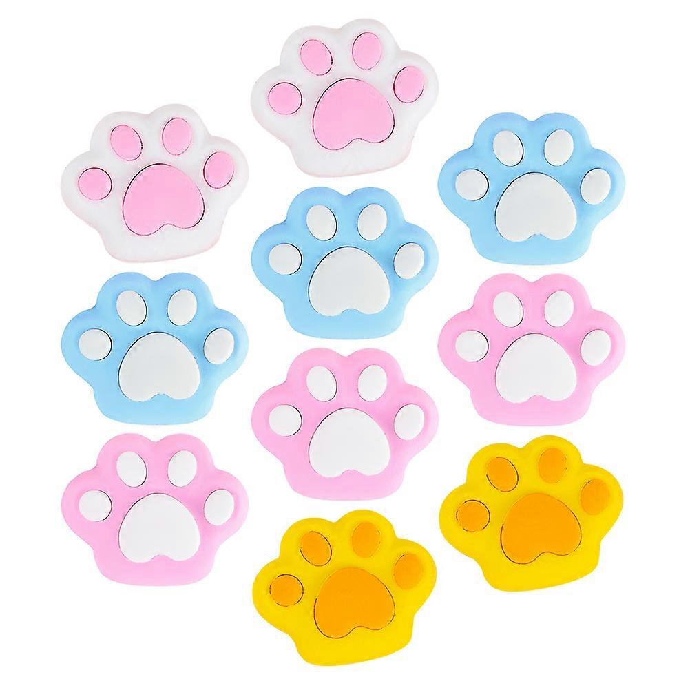 Bulk Mini Erasers for Students Cat Paw Shape 20Pcs Assorted Color