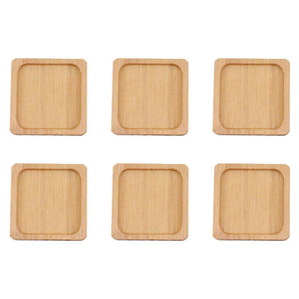 Succulent Tray Bamboo Square Tray for Storage Use 12Pcs Home Decor Trays