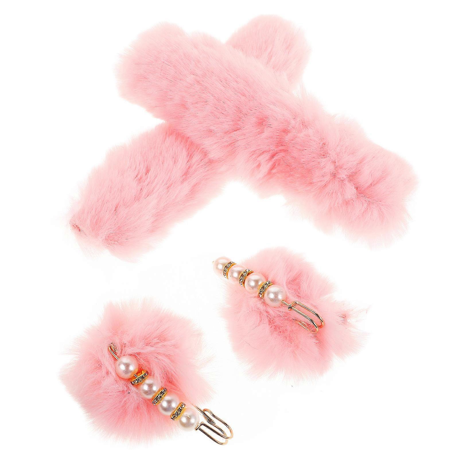 Plush Hole Shoe Heel Straps for Comfort and Warmth 4Sets Pink Material