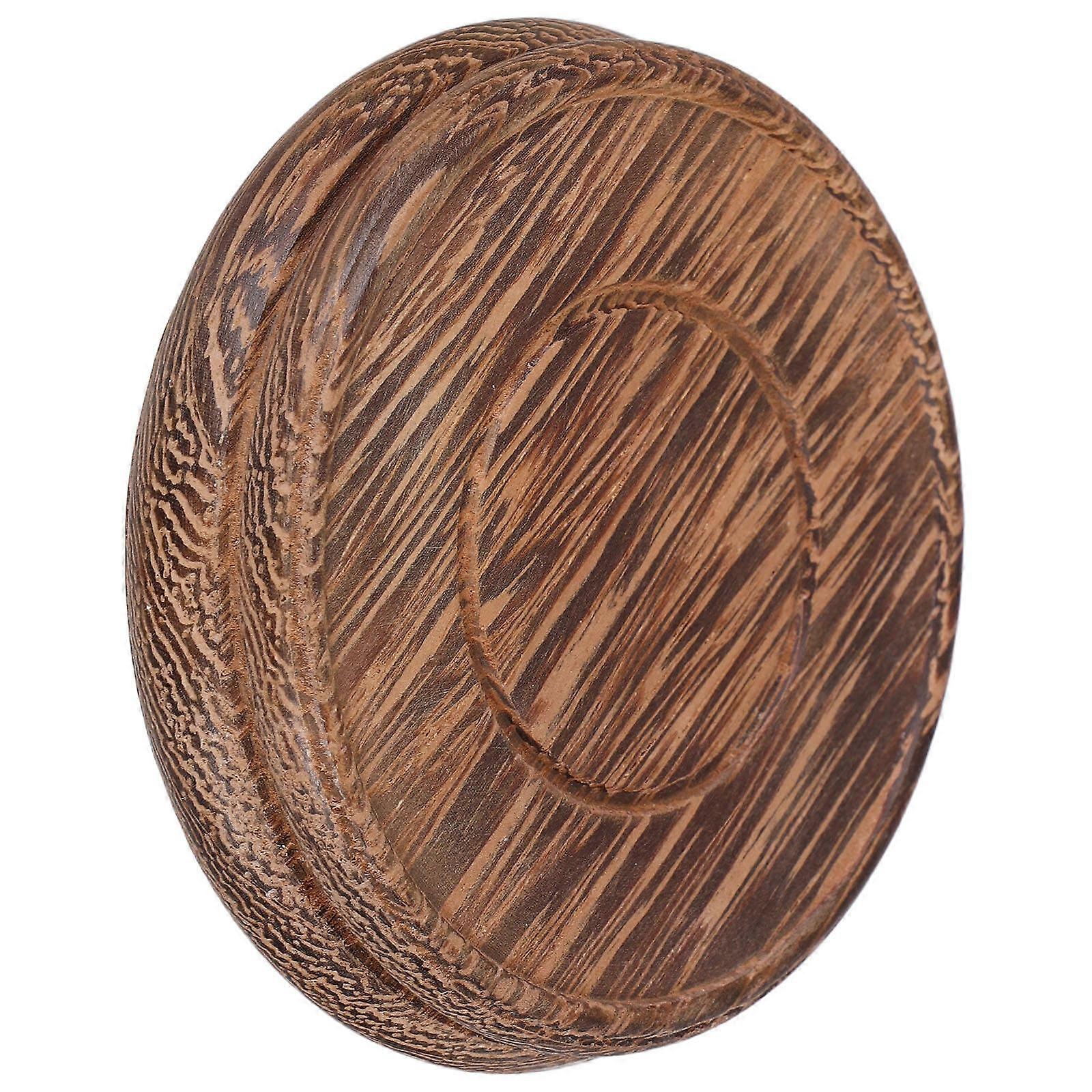 Brown Wooden Crystal Ball Stand for Display 3Pcs Sphere Holders