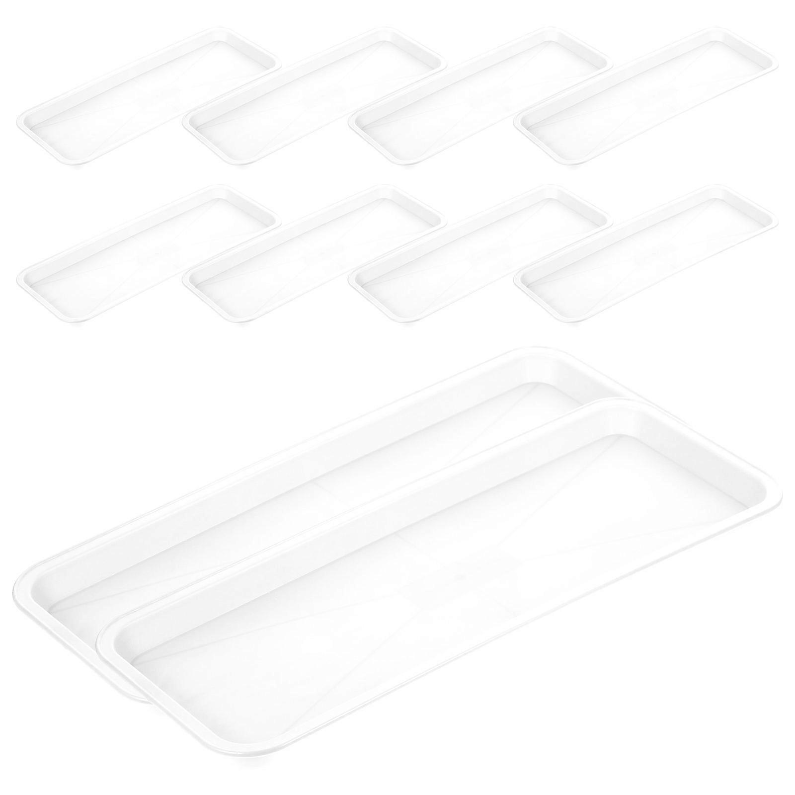 Pot Saucers for Plants Rectangular Plastic Tray for Indoor Use 20Pcs