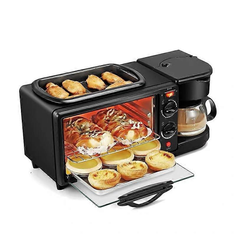 3 In 1 Breakfast Maker Station 9L 600mL Kettle 30Min Timer 100C230C Temp Ctrl Egg Sandwich Maker Toaster Oven Fry Pan