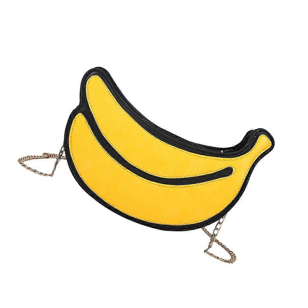 Funny Banana Shape Single Shoulder Bag For Women And Girls In Yellow Color With Moderate Capacity 1Pack