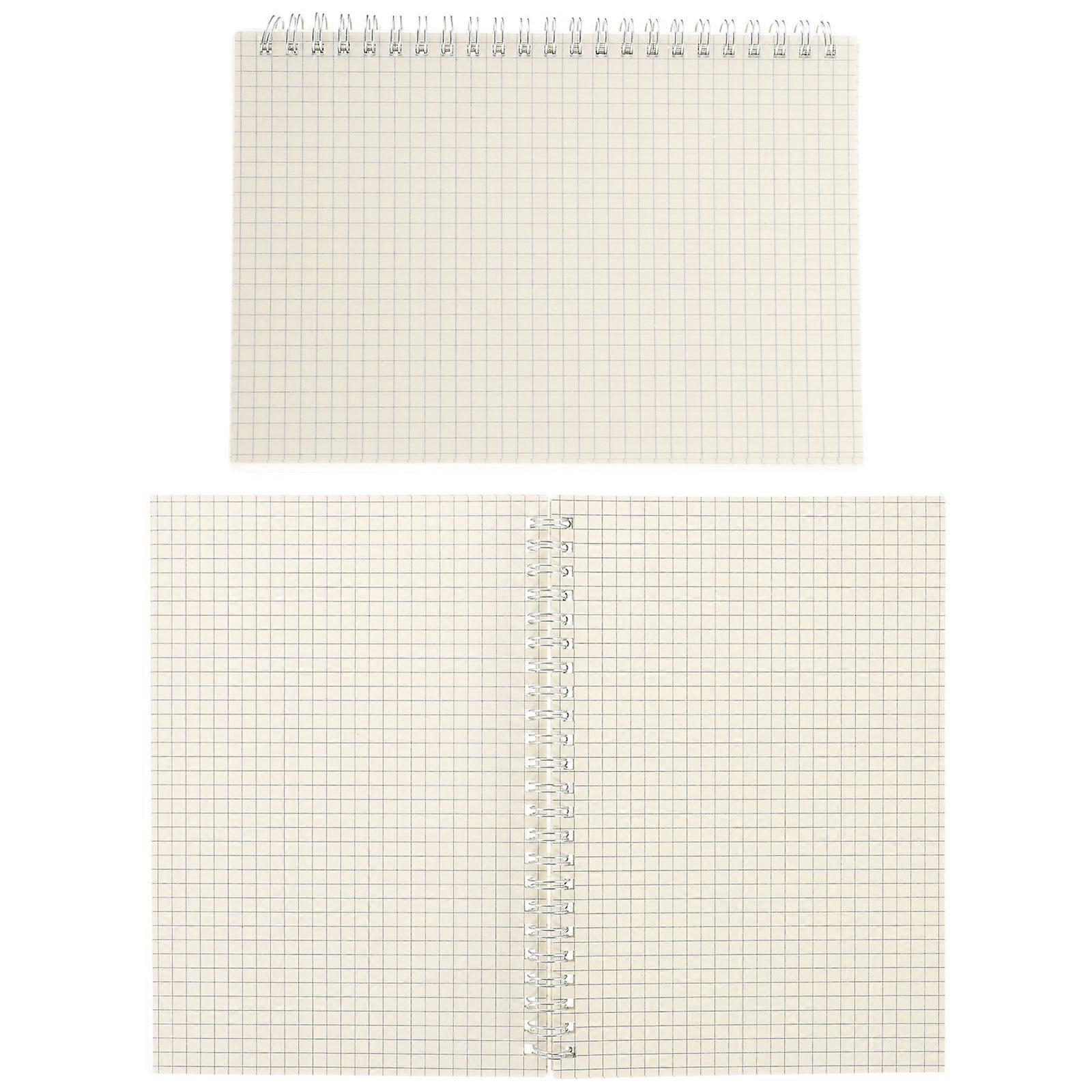 Graph Paper Math Notebook for Daily Writing 4Pcs Spiral Notebooks