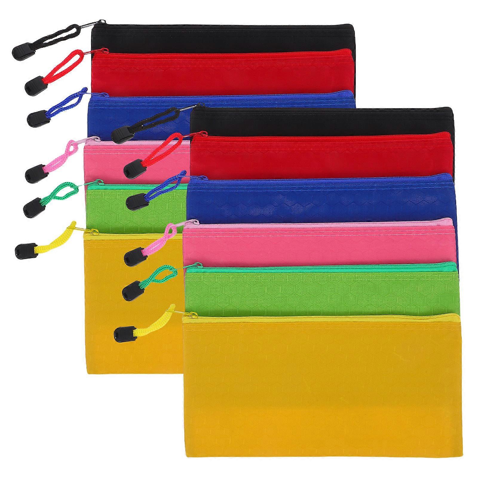 Oxford Fabric Pencil Case Pouch for Cosmetic Storage 24Pcs with Zipper