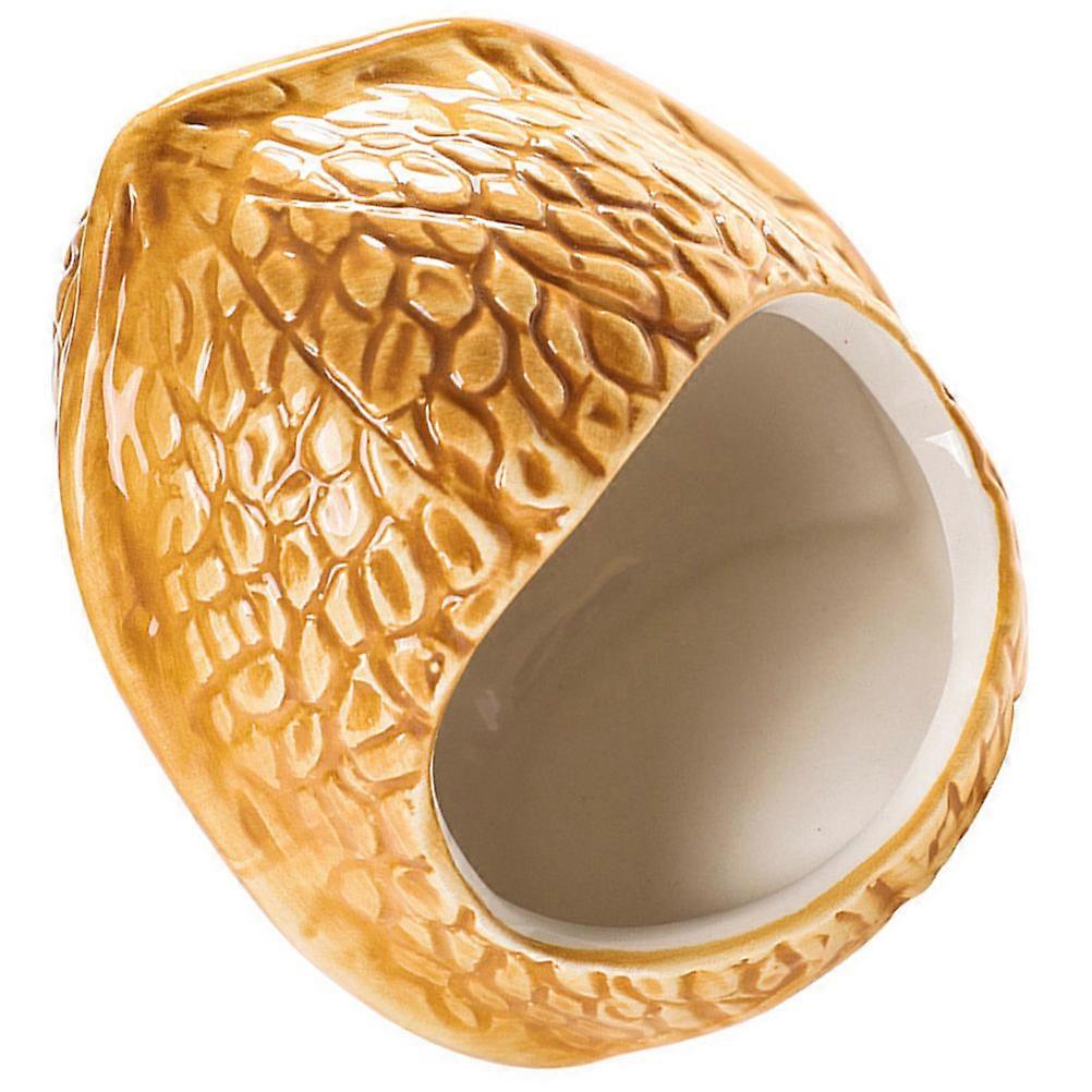 Khaki Hamster Accessory Ceramic House for Decoration 3Pcs Pack