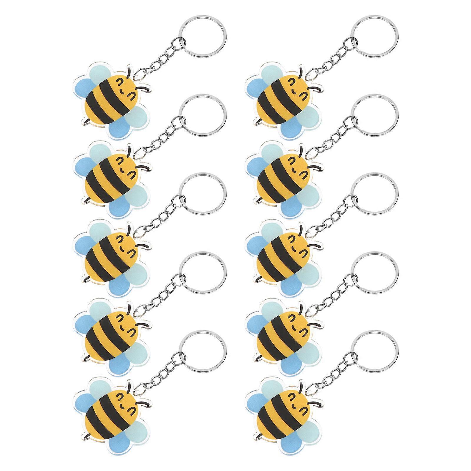 Fun Shaped Cartoon Bee Keychain Perfect For Holiday Occasions Designed For Keys And Backpacks In 30 Pcs