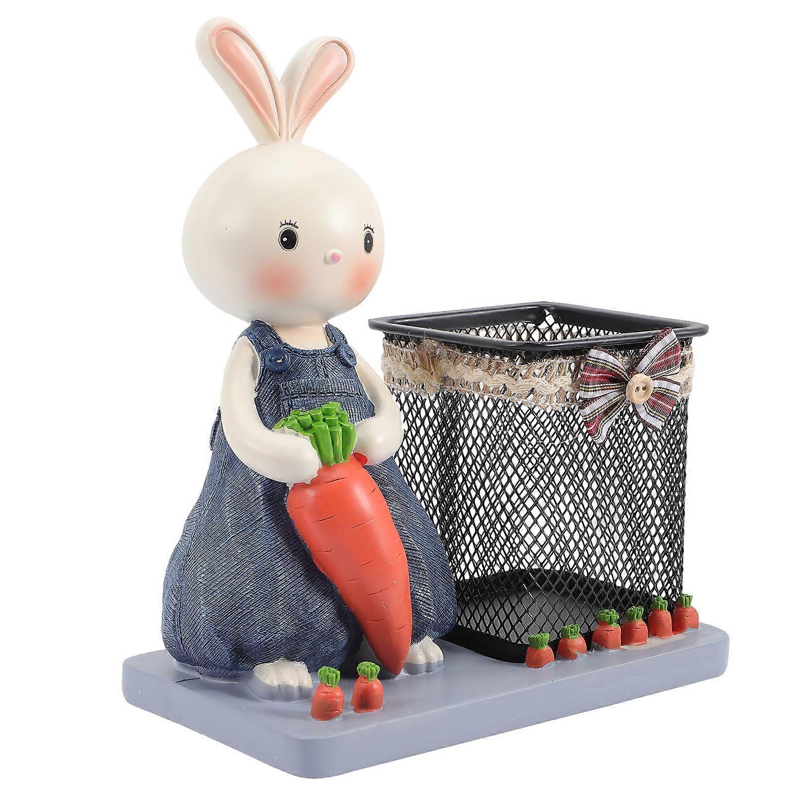 Pen Organizer Multi-Function Bunny Pen Holder for Storage 2Pcs Container