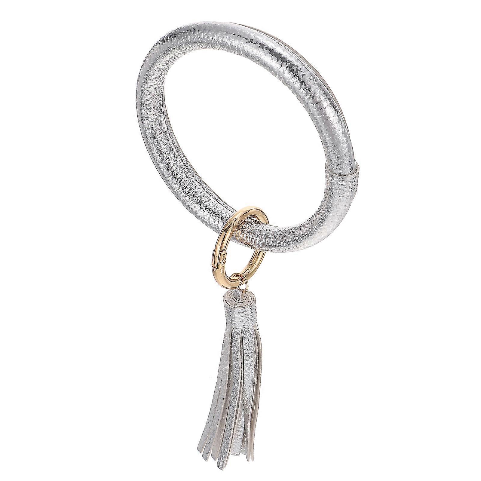 Keychain Wristlet Key Chain for Decor Use 2Pcs Silver Artificial