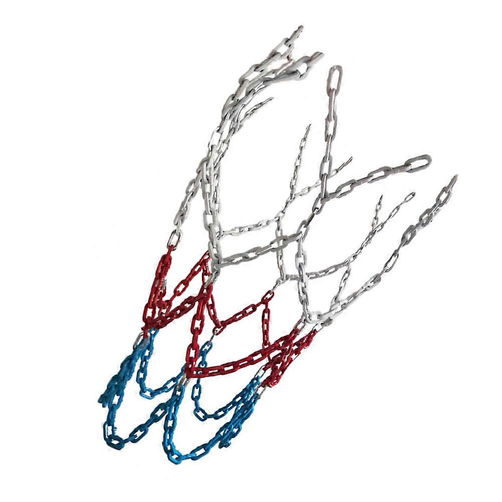 Tricolor Basketball Net Durable Basketball Accessory for Playing 2Pcs