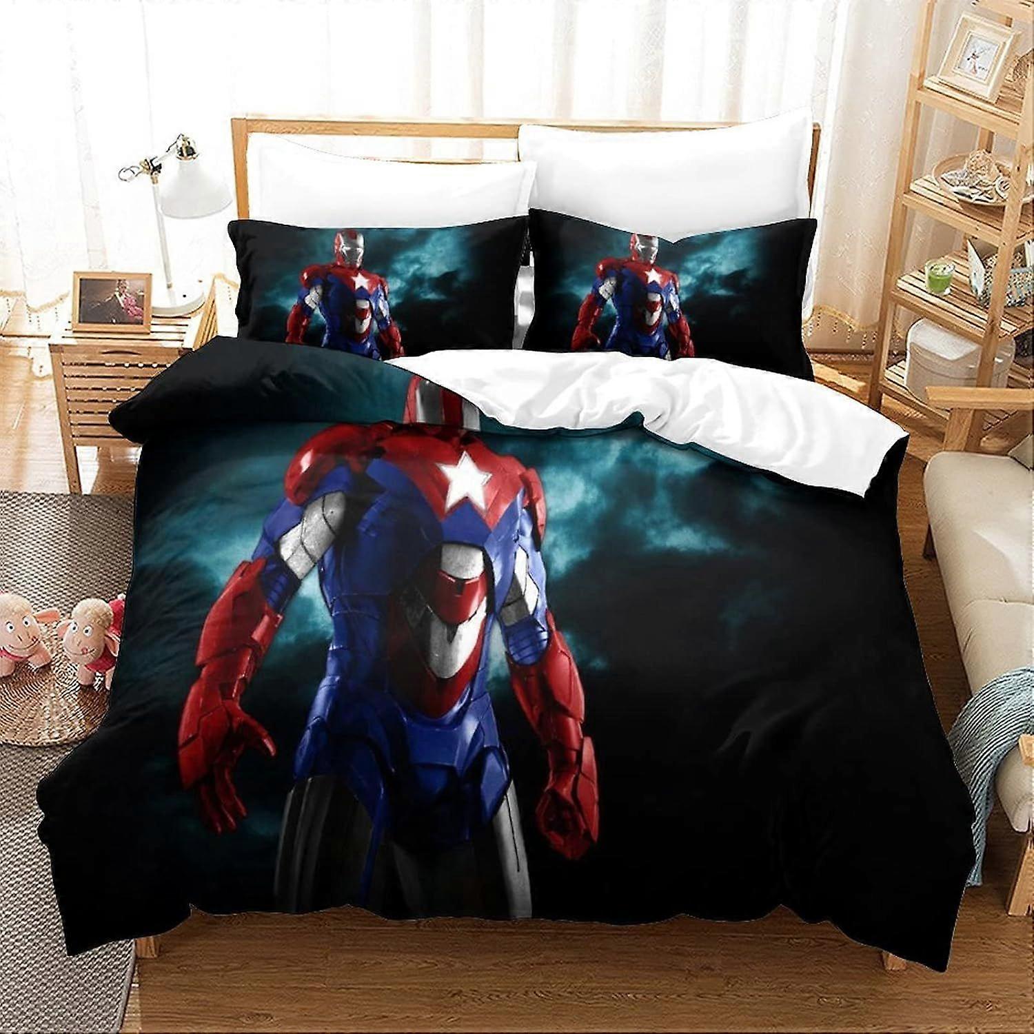 Style290 Iron Man Duvet Cover Super Hero Printed Duvet Cover 140X200CM
