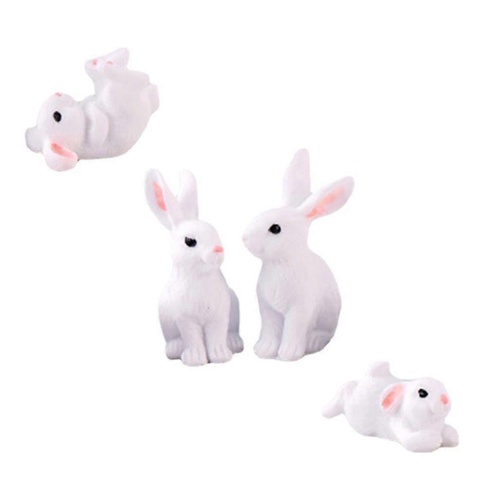 Bunny Models Micro Landscape Rabbit Decor for Festival 8Pcs Set