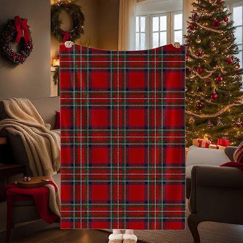 Christmas Flannel Blanket Soft Warm Bed Throw