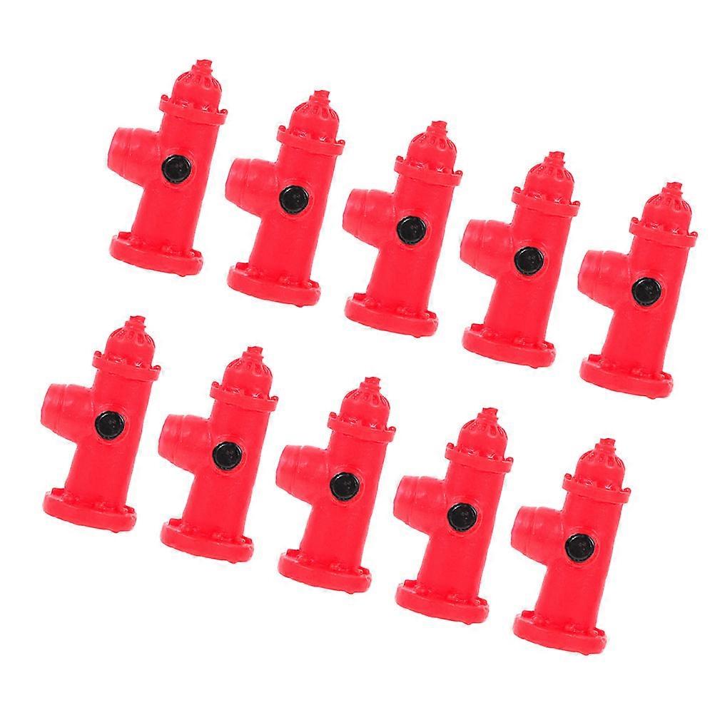 Mini Fire Hydrant Shape 50 Pcs Micro Landscape Decoration For Sand Table Craft Enthusiasts Durable Decor