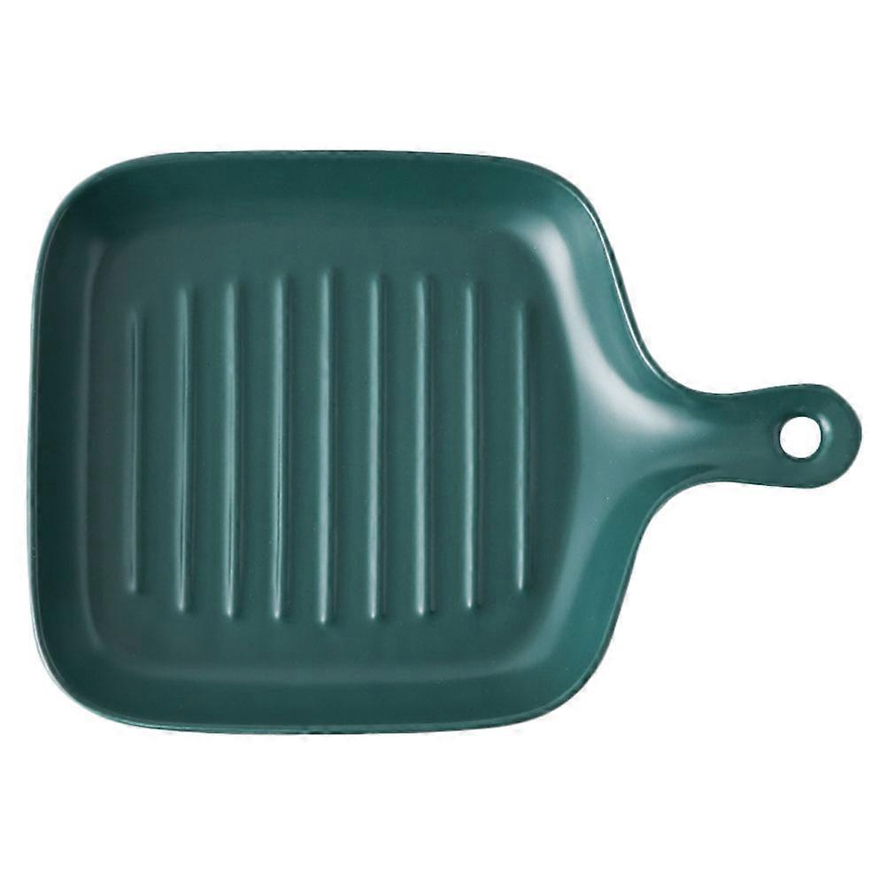 1Pcs Ceramic Bread Baking with Handle for Kitchen Green
