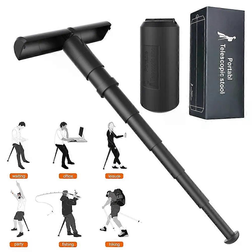 Portable Folding Chair Adjustable Foldable High Chair Subway Telescopic Stool Carry-On Folding Stool Queuing Artifact