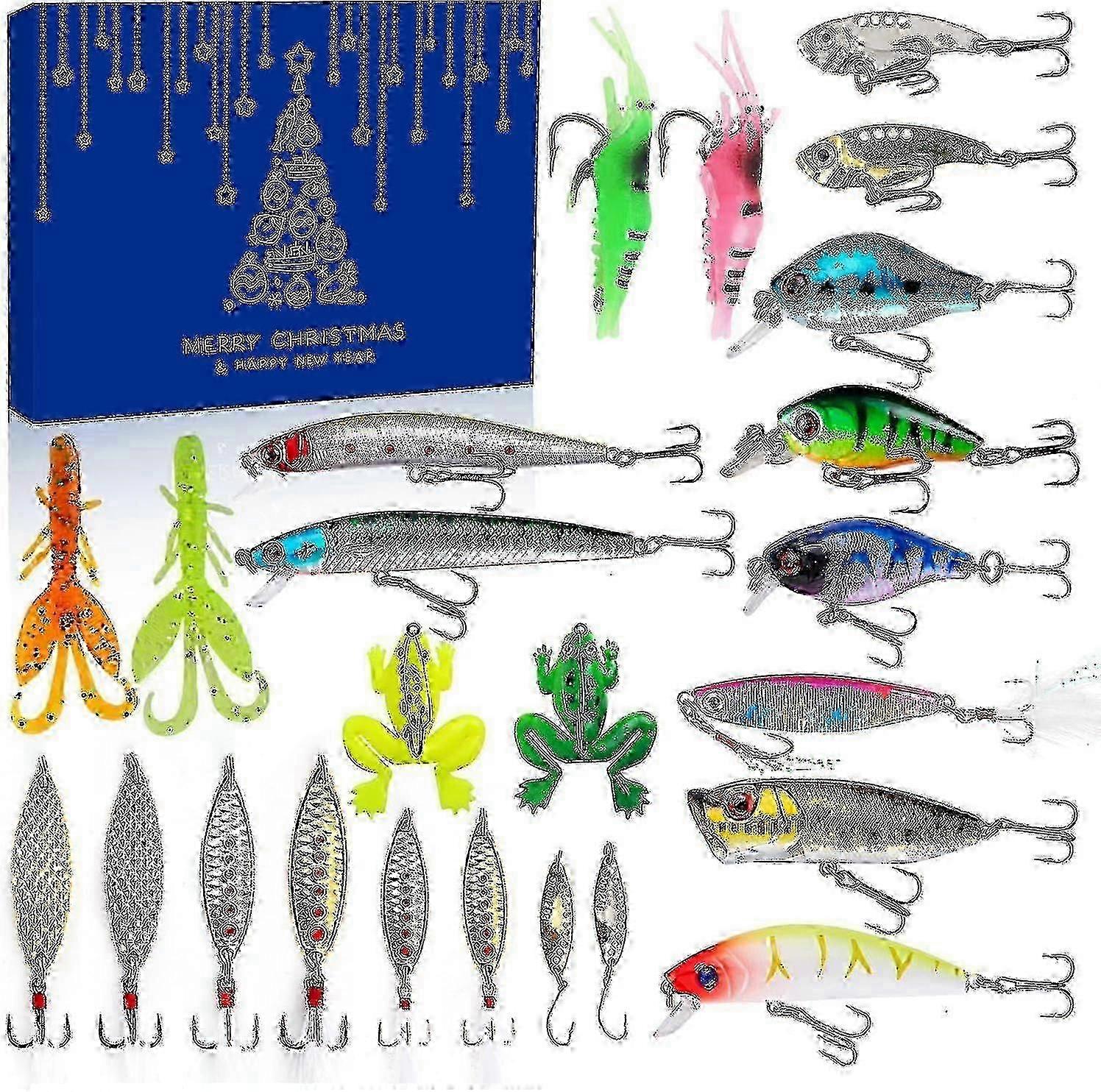 Fishing Advent Calendar 2023,fishing Lures Set,24 Days Fish Bait Christmas Advent Calendar,Fishing Lure Advent Calendar Gifts For Fishing Lovers miao4