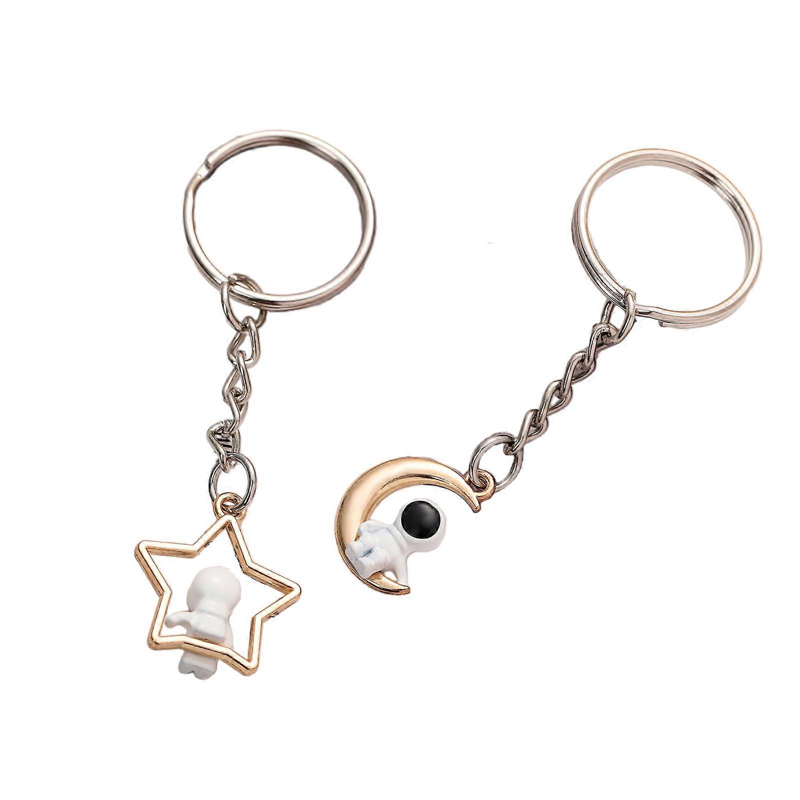 Space Themed Astronaut Keychain Space Keychain Pendant Keyring Accessory for Daily Use and Decoration Multicolor