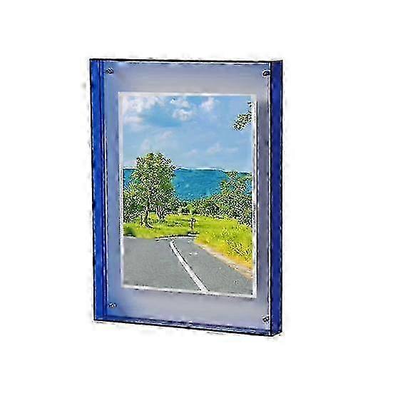 z Photo Frame Vibrant Floating Acrylic Picture Frame Desk Wall Art Frame for Gallery Home Office Decoration