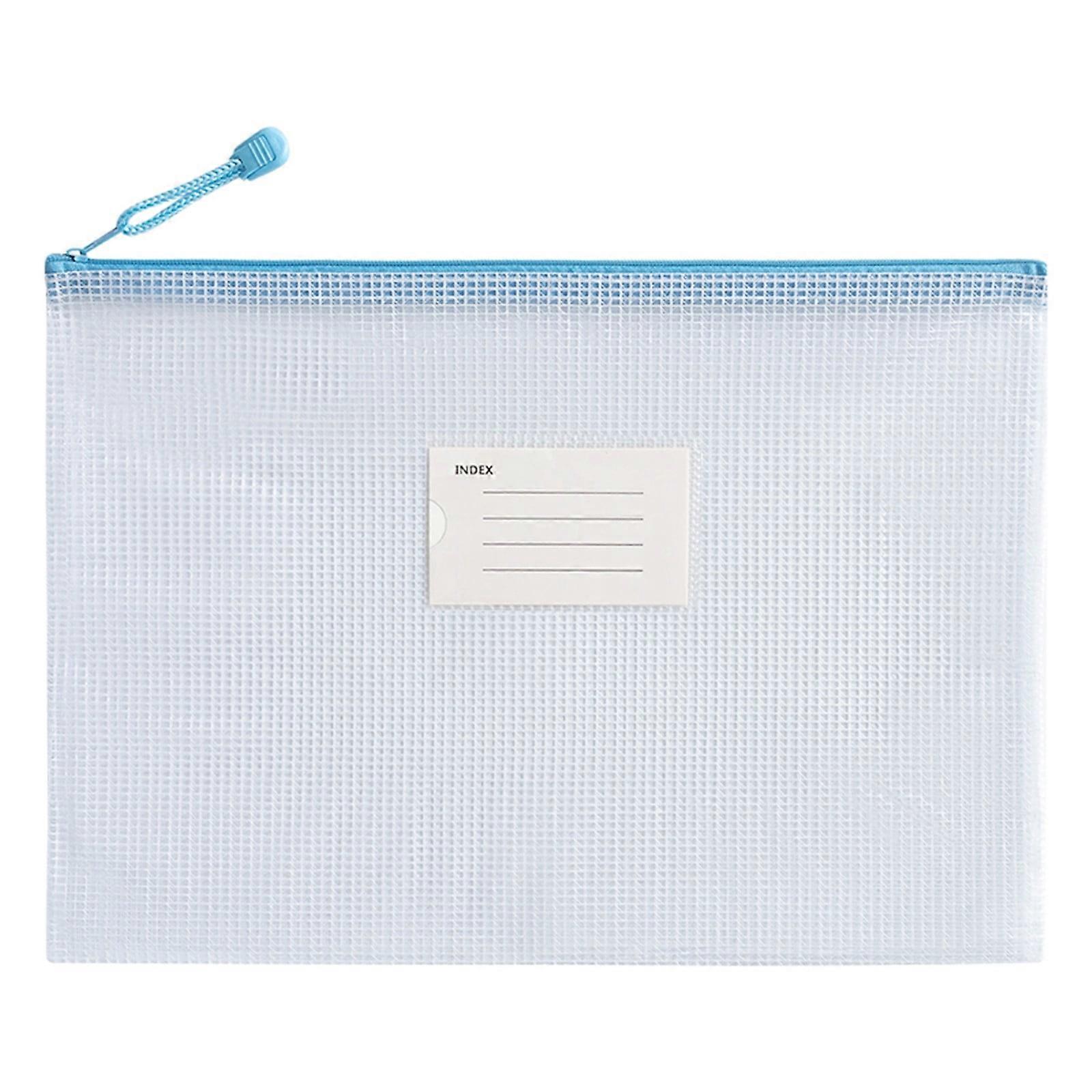 YMARPT Mesh Zipper Pouch Bags, Mesh Zipper Pouch 1PC, A4 Mesh Zipper Document Bag, Plastic Zipper File Document Folders, Pouches for Organization