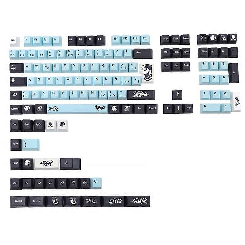 134 Keys Mizu Dye Sub Keycaps Cherry Profile PBT Keycap Set for 61/64/68/84/87