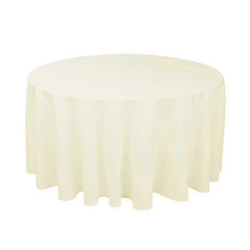 Polyester Round Table Decor - White Black Red Blue Gold Party Cloth