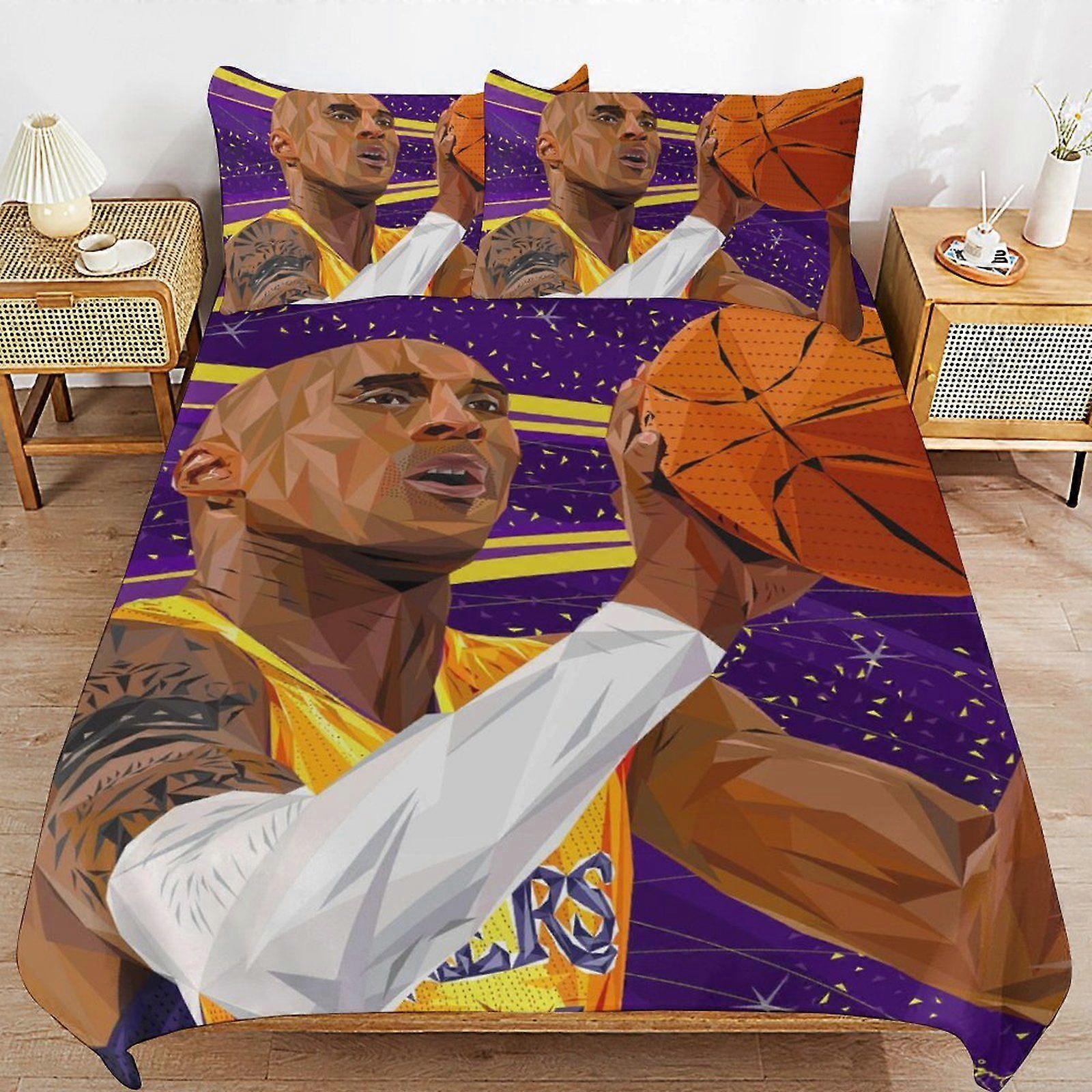 w435 Kobe Bryant Breathable Comfort Texture Clean Finish Hidden Zipper System Duvet Cover Sets for Home Use m435