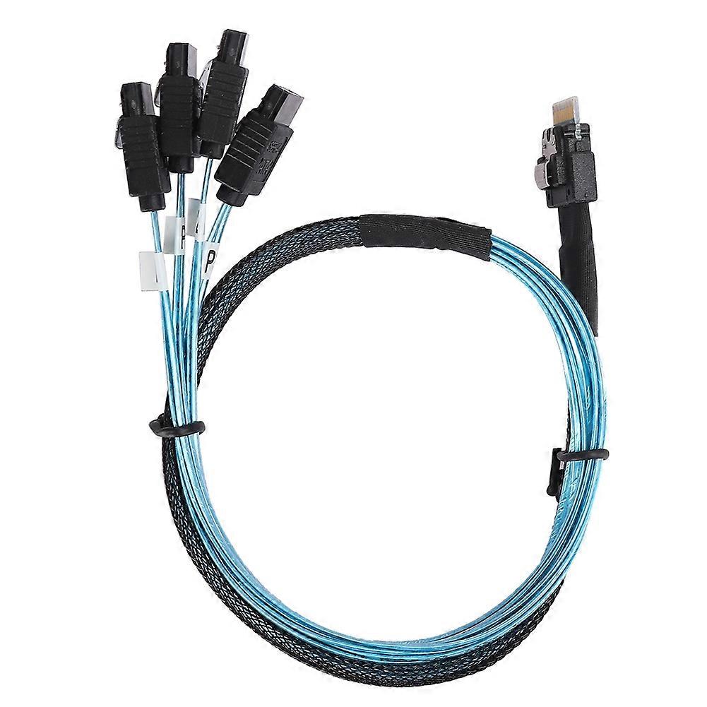 12Gbps Connecting Line MINI SAS 38p SFF‑8654 to 4 x Sata Server Data Transmission Cable