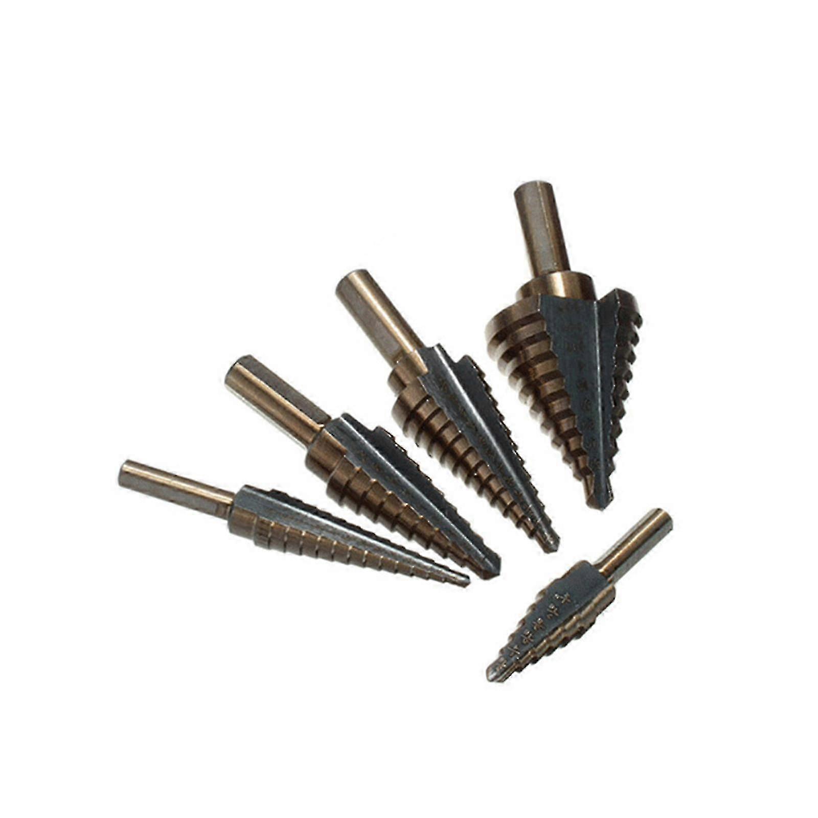 Step Cone Drill Bit Quick Change Multipurpose for Carbon Steel Planks Metal Storage Case