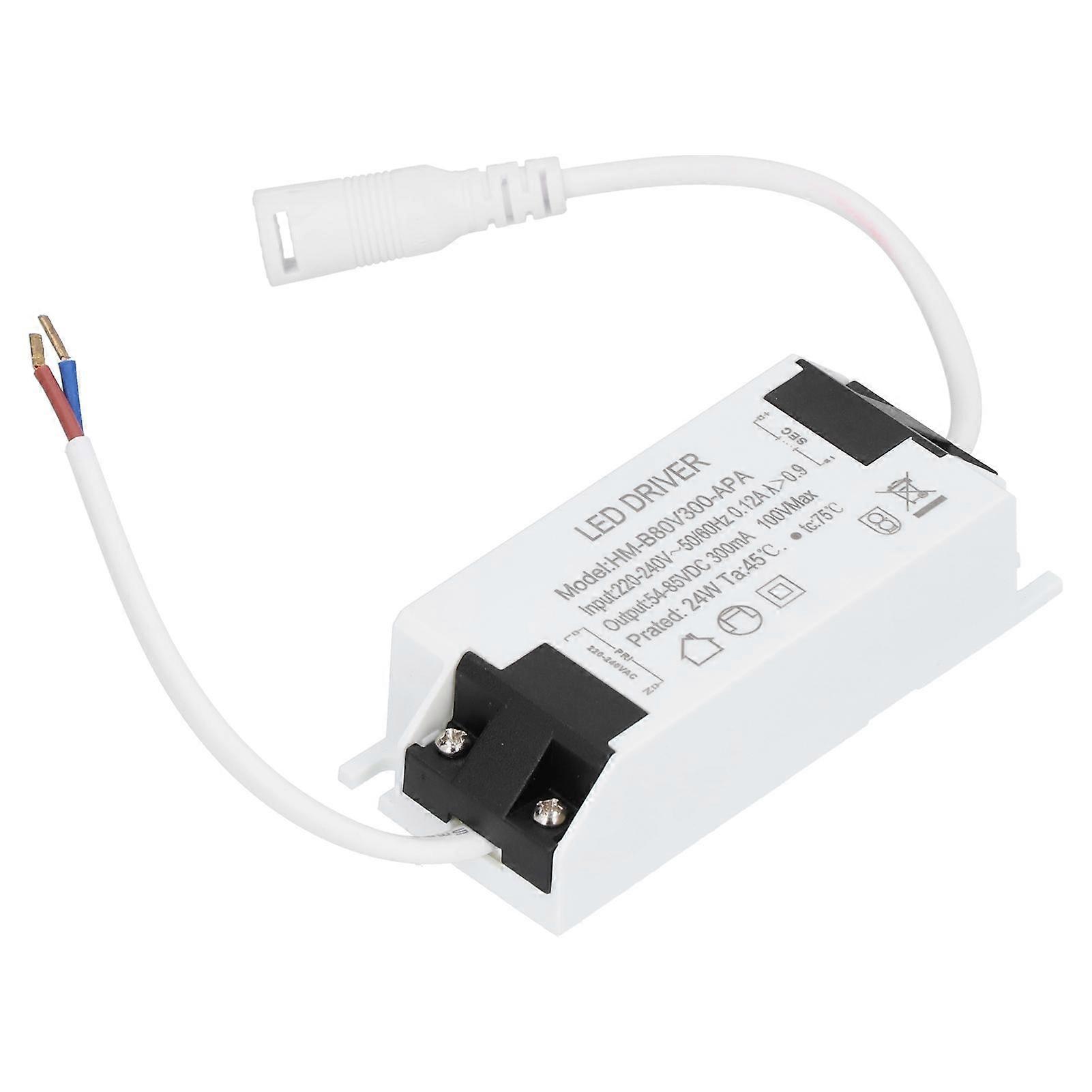 24W LED Driver Transformer with Cable Constant Current 300mA Input AC220?240V Output DC54?85V