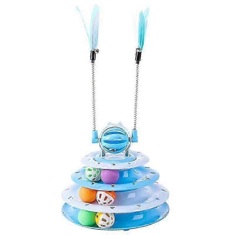 Cat Toy Interactive Pet Plaything for Indoor Kitten Interactive Kitty Puzzle Ball with 2 Cat-Tease