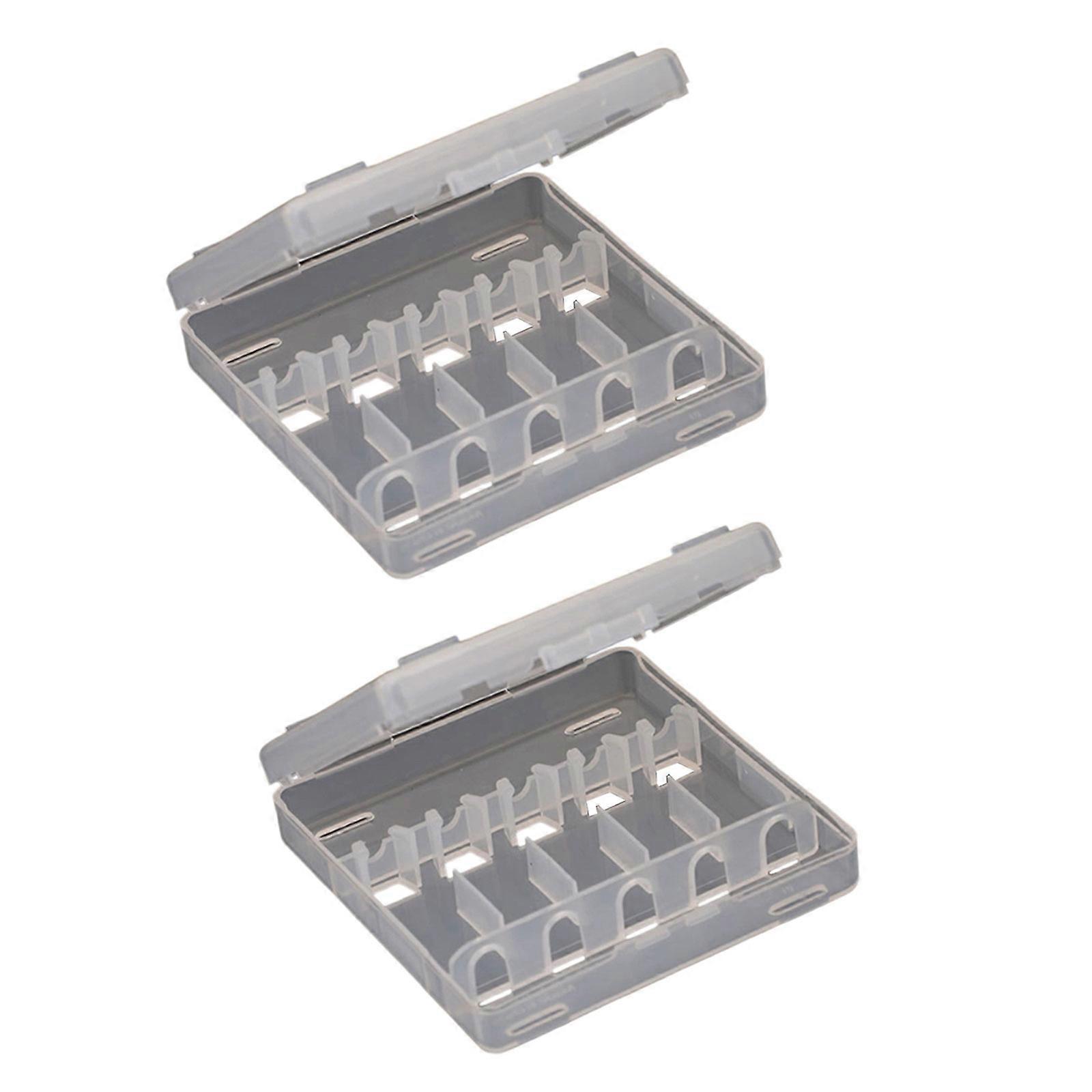 2pcs Fishing Accessory Lure Box Container Squid Baits Separator Shrimp Lure Storage Case Multiple Compartment Baits Box Multicolor