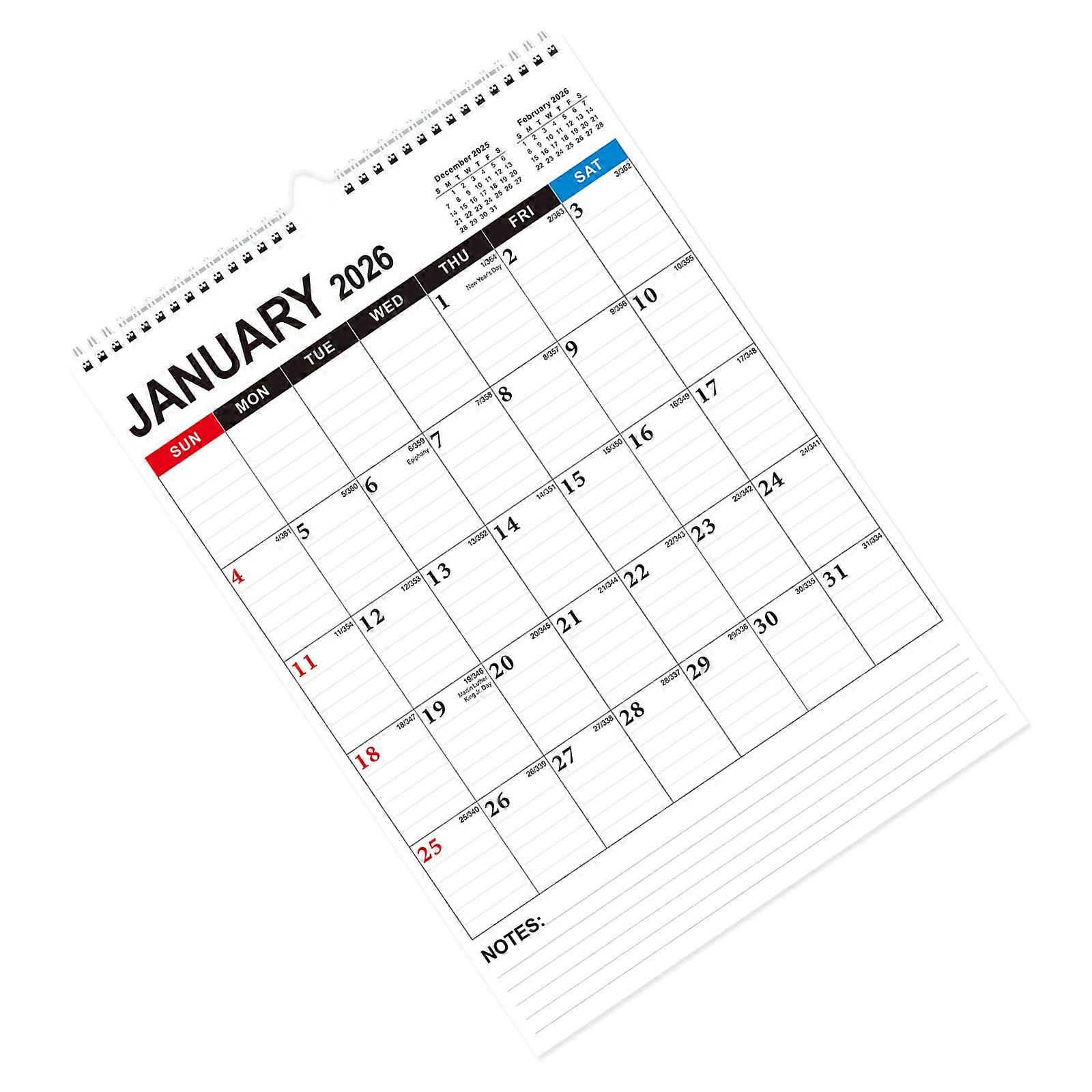 Multi Functional Desk Calendar January 2026 Through June 2027 Materials With Heightened Readability  White