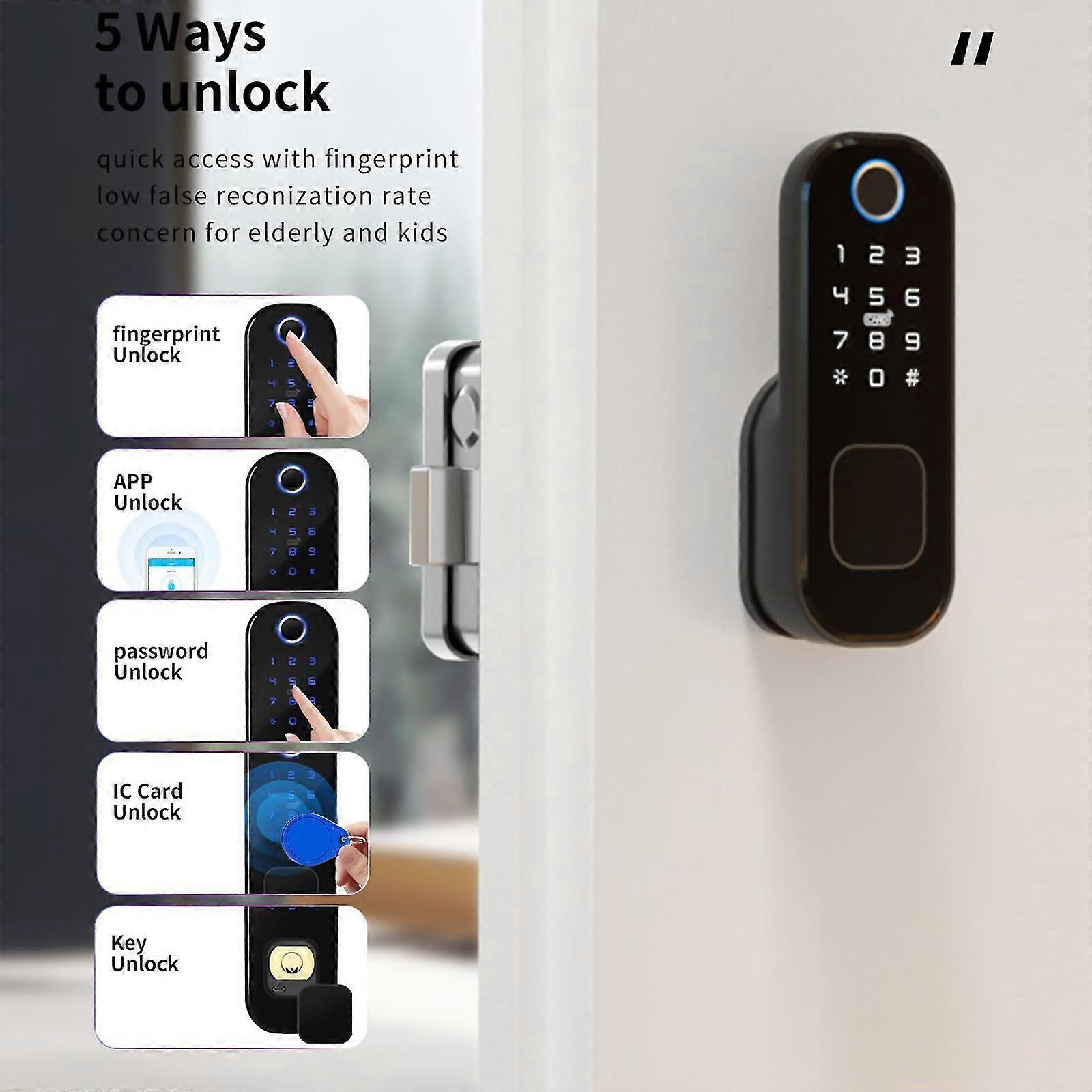 Smart Door Lock, Keyless Fingerprint And Touchscreen ,secure Bluetooth, Easy Install, Digital Door Lock,great For Home, Apartment, Hotel And Office