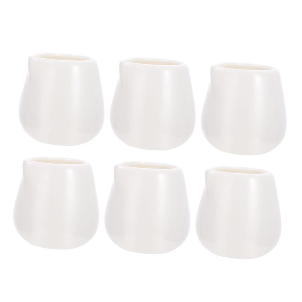 Ceramic Milk Pitchers 6Piece Set MultiFunction Creamer Jug For Frothing Milk Latte Art