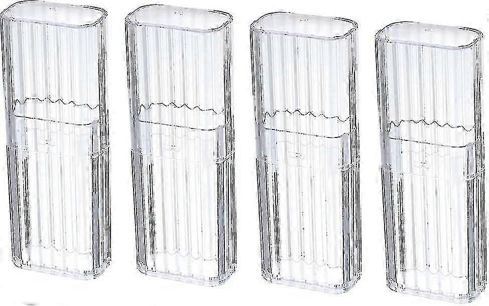 4 st bomullspinnehållare för resor Mini-resetui med bomullspinne Bomullspinneask för sminksvamp Bomullssvamp