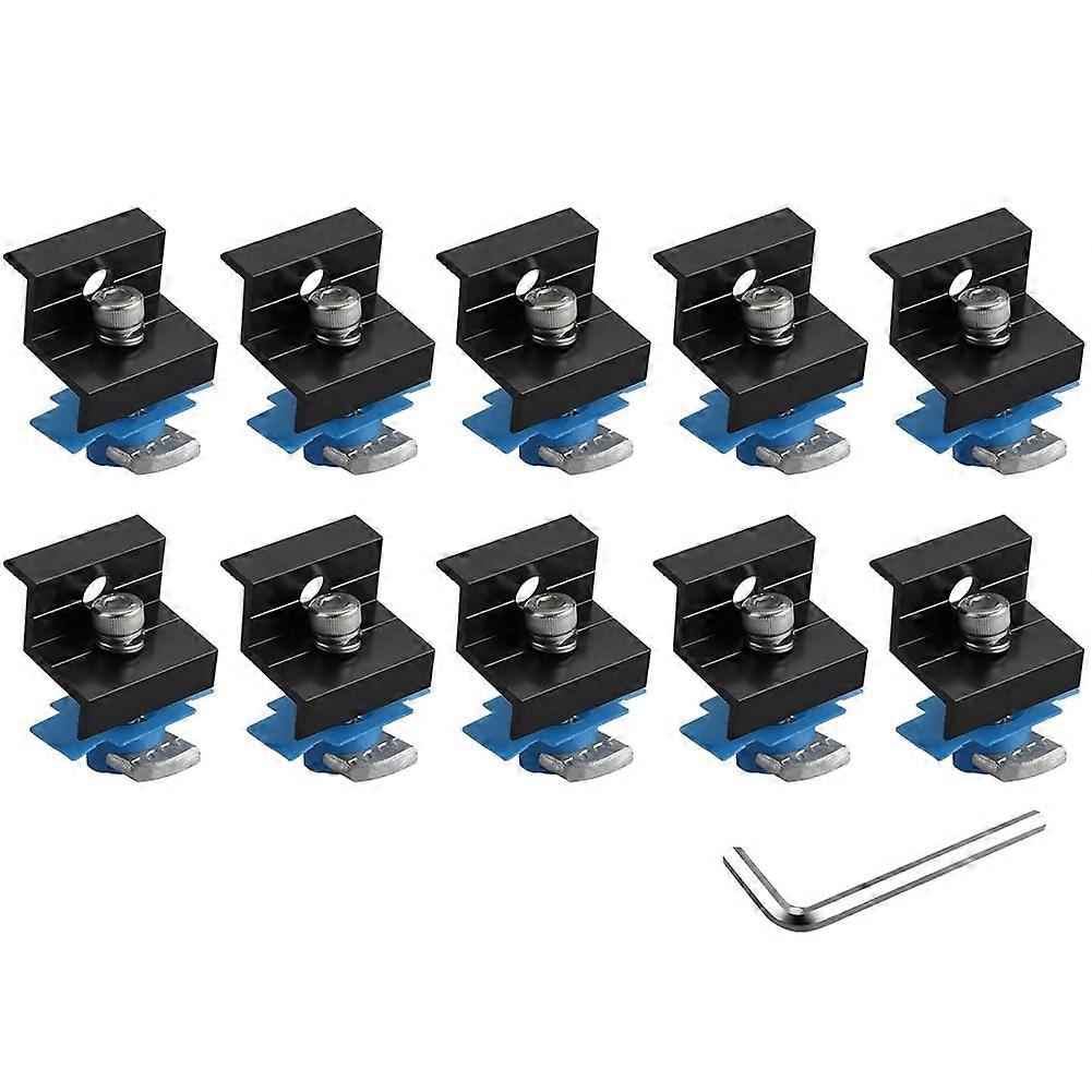 10pcs Solar Panel End Clamp for Standard Unistrut, 30mm/35mm Solar Panel Brackets , Solar Panel Mounting Kit