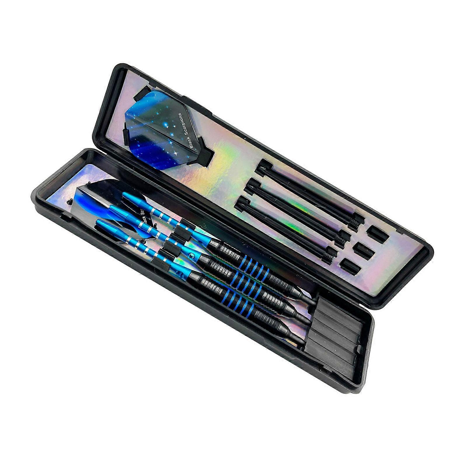 1 Set Professional Soft Tip Darts Set 18g Soft Electronic Darts Needle Set with Carrying Case for Indoor Dartboard Game  Blue