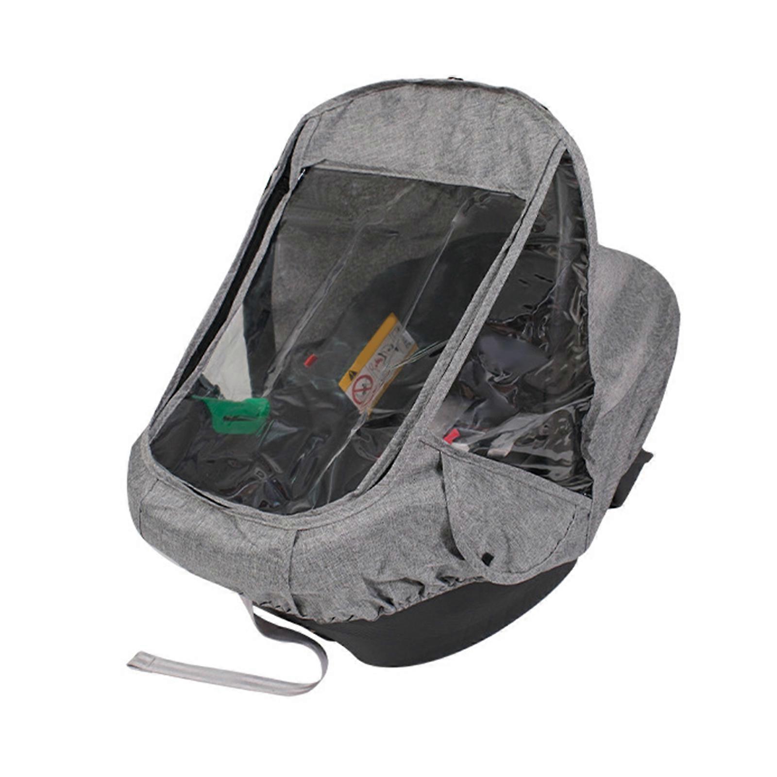 Ventilated Infant Strollers Guard Dustproof Barrier EVA Snap On Design Universal for Most Models  Gray