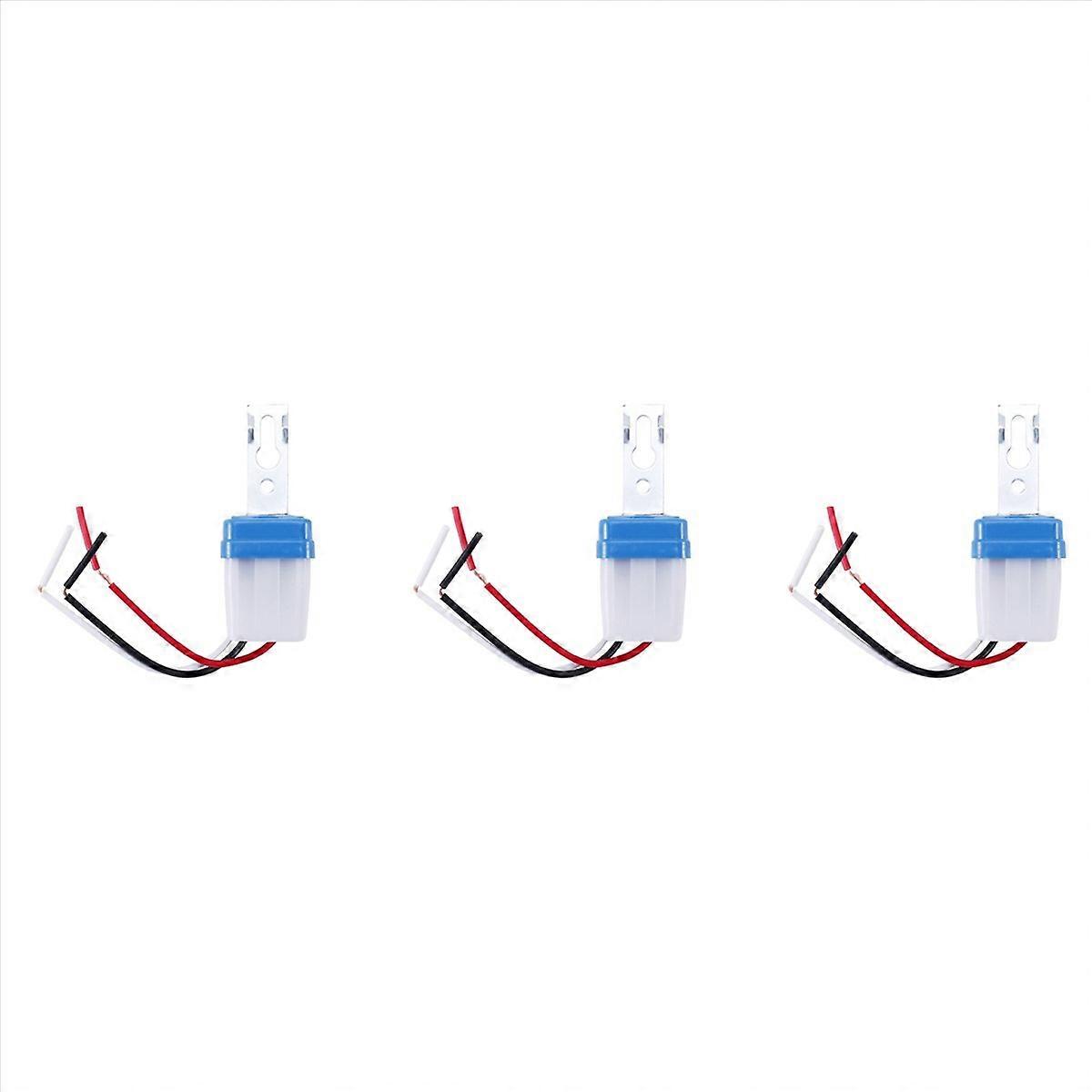 3X Sensor Switch AC DC 12V Street Lights Automatic Control Light Light Day and Night Detection Contr