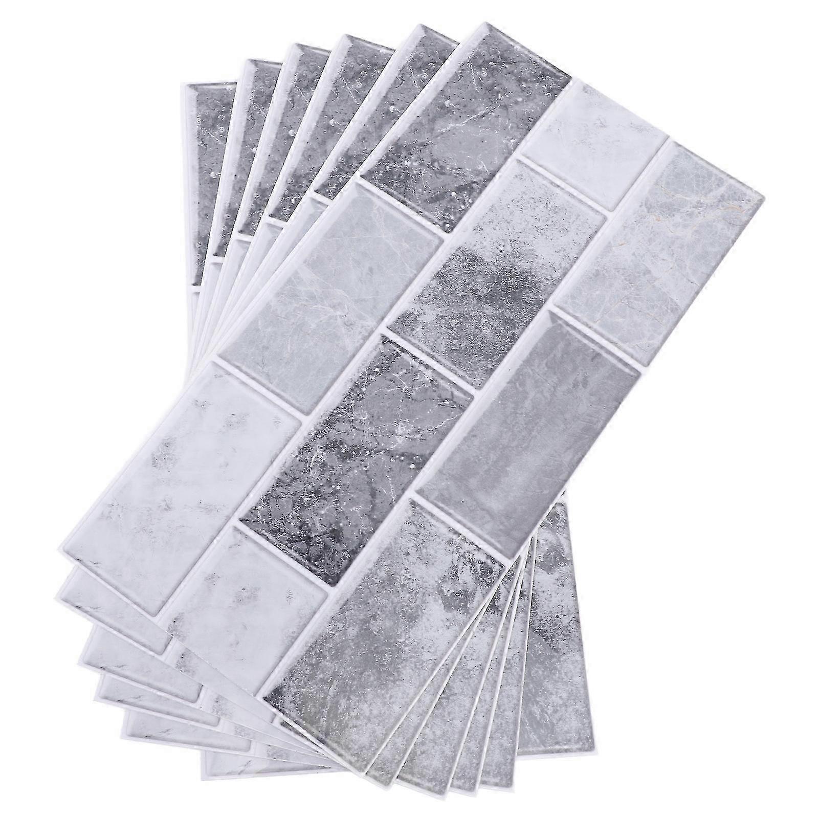 6 Sheets Peel Stick Tile for Bathroom Wall Decoration